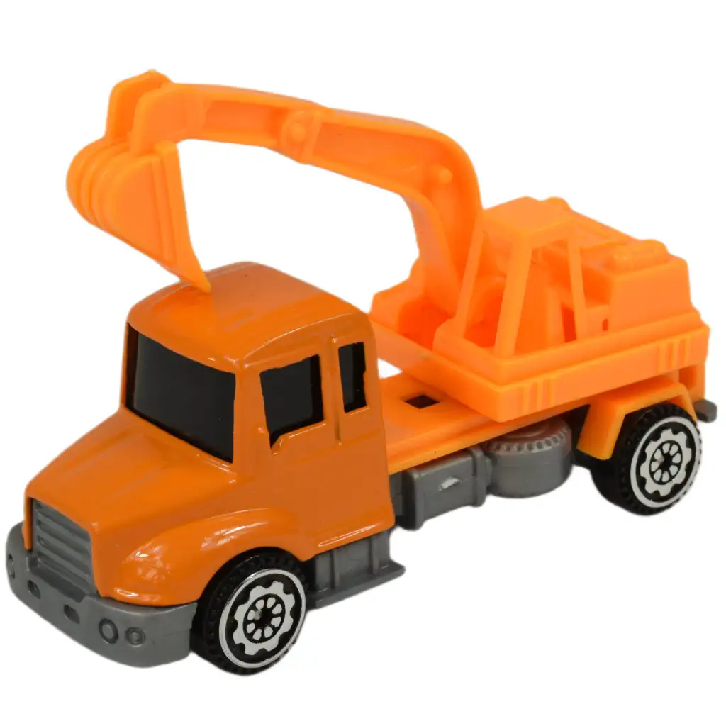 Alloy Car: 6db-os építőipari teherautó szett 8cm kép 4
