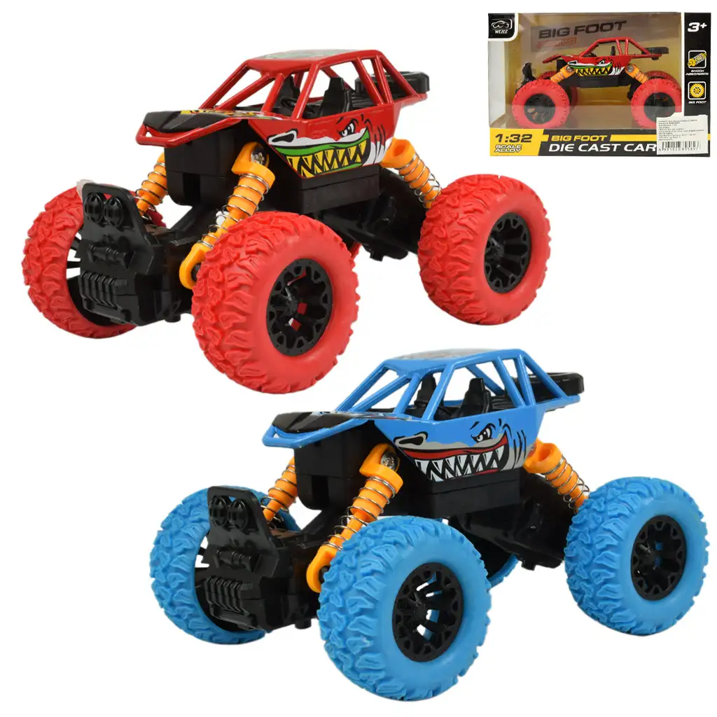 Big Foot Series: Lendkerekes cápás offroad terepjáró autó kétféle változatban 13cm kép 1