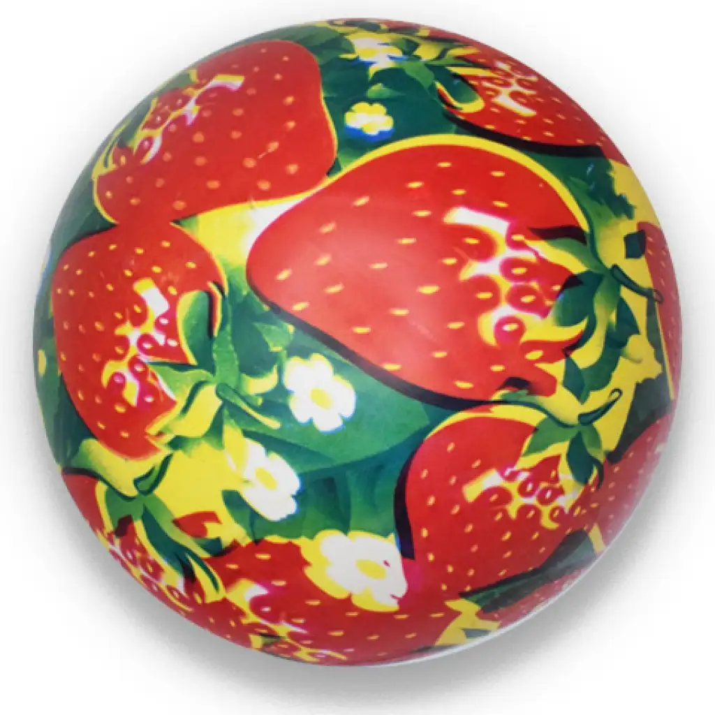 Gumová lopta s jahodovým vzorom 23cm