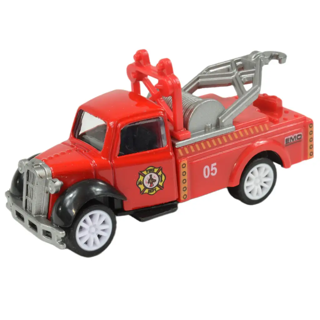 Speed Racer: Požiarny kamión s kolesami viacerých typov 7cm 1ks kép 2