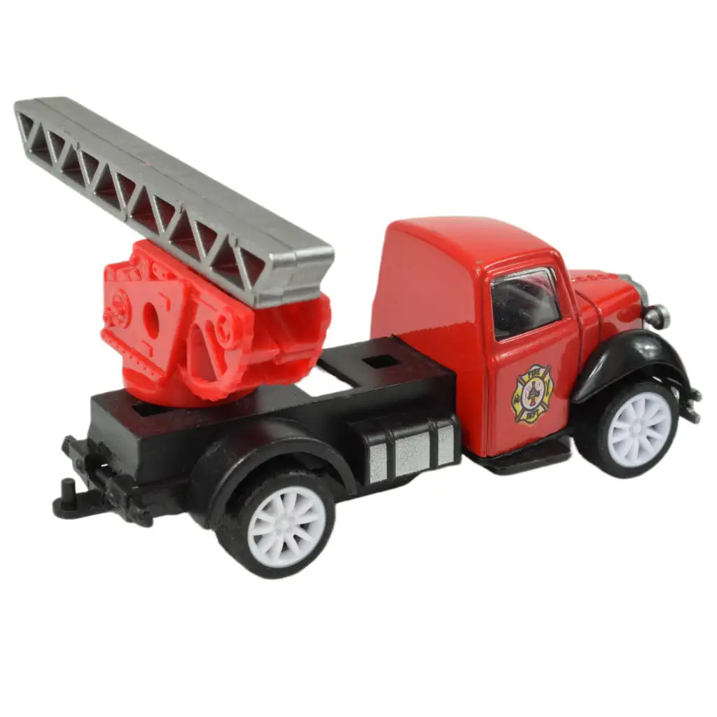 Speed Racer: Požiarny kamión s kolesami viacerých typov 7cm 1ks kép 7