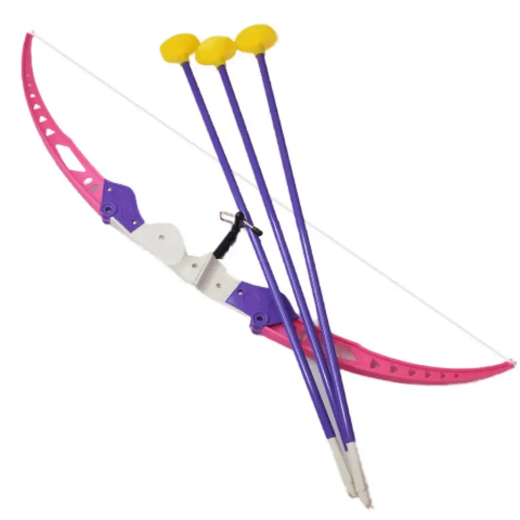 Ružový set s lukom a prísavkovými šípmi 54cm