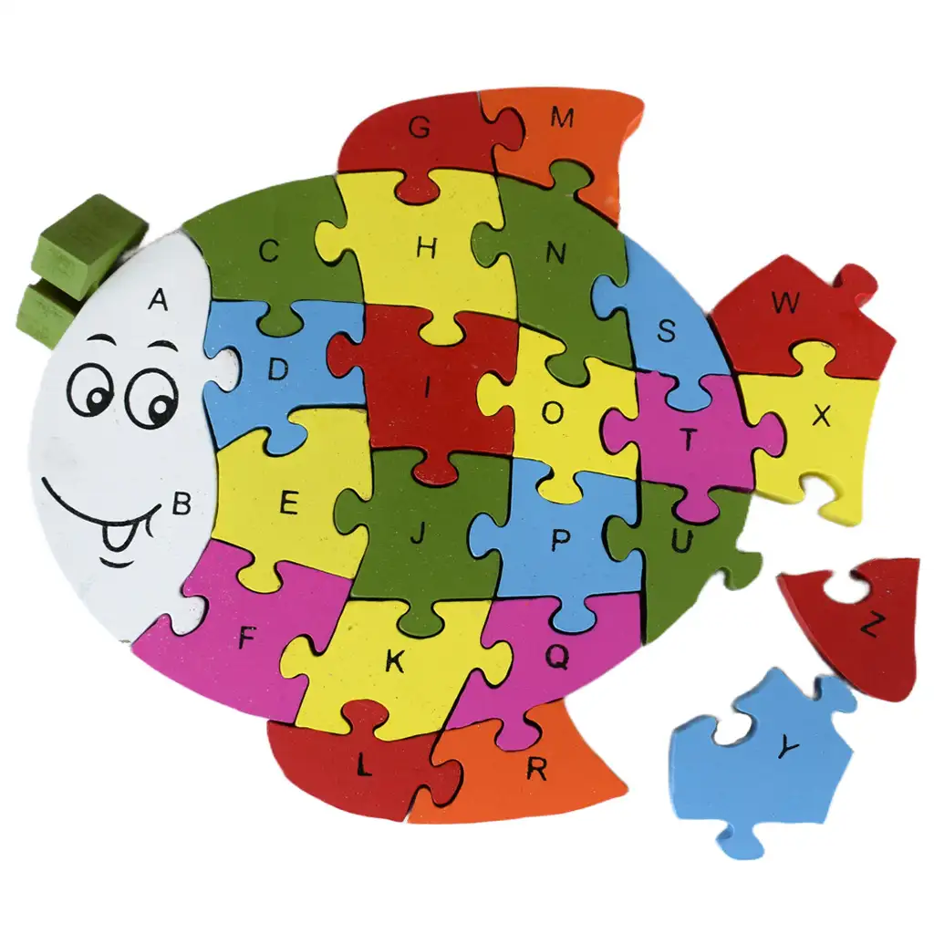 ABC - 123 rybia stromová vzdelávacia puzzle kép 3