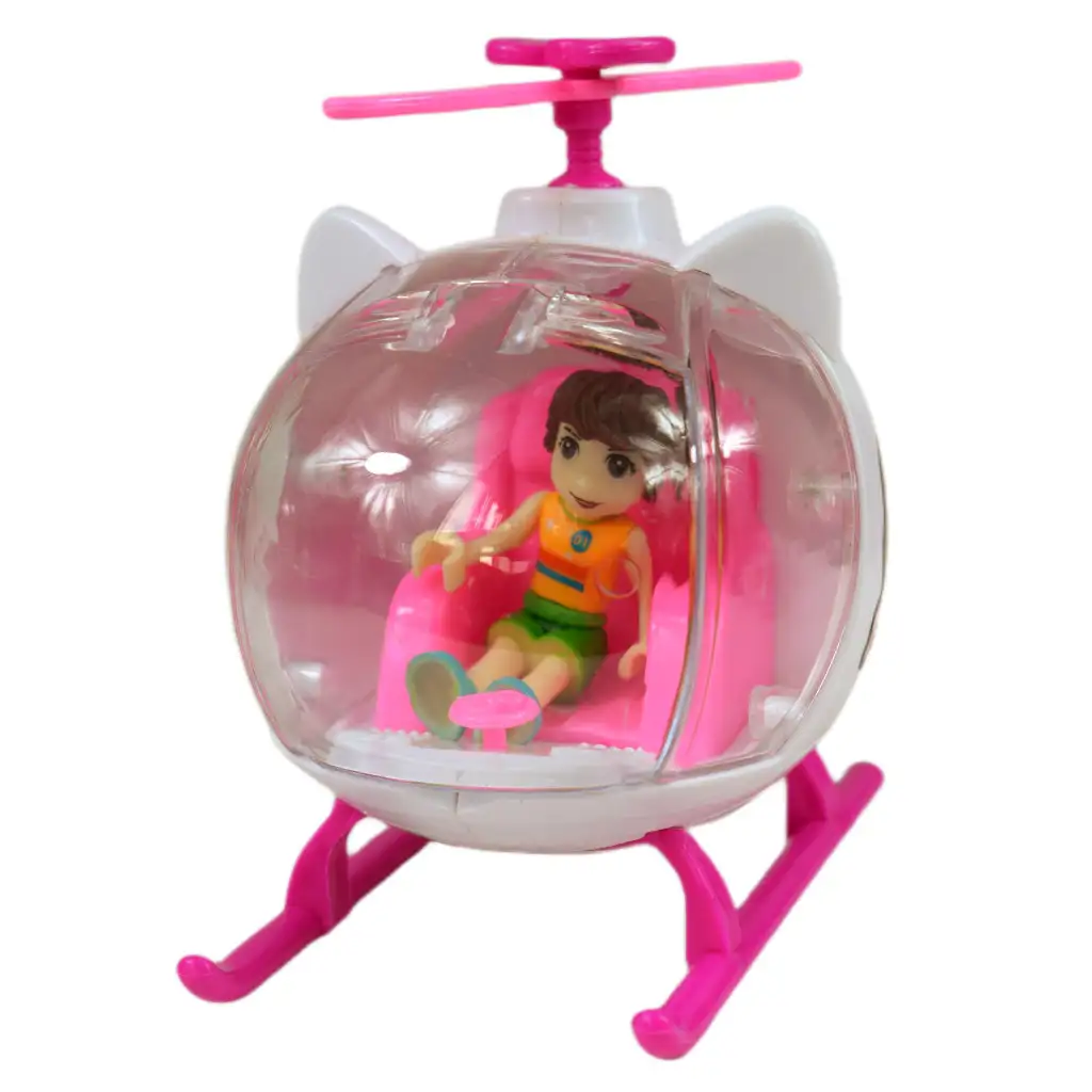 Fashion Sport Car: Ružový športový automobilový set so svetlom a zvukom, s helikoptérou. kép 12