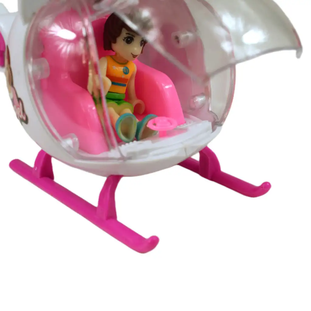 Fashion Sport Car: Ružový športový automobilový set so svetlom a zvukom, s helikoptérou. kép 15