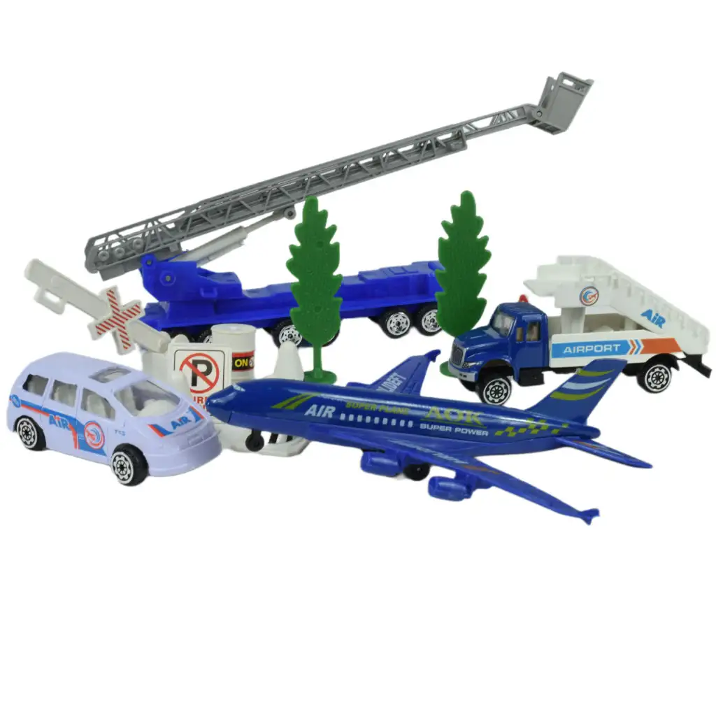 Aircraft: Letisková hračkárska sada s vozidlami, lietadlom a doplnkami v dvoch variantoch. kép 6