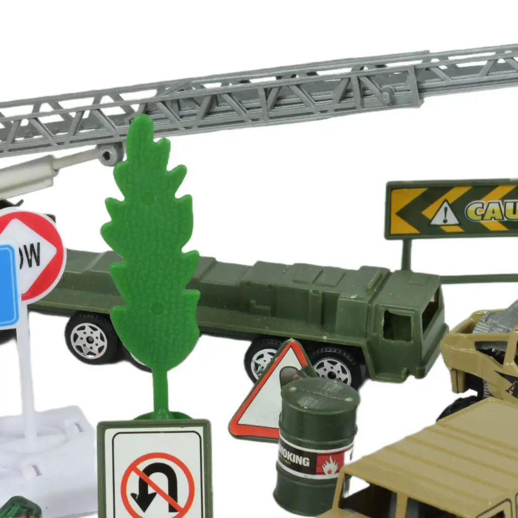 Super Army: Vojenská hračková sada s kovovými vozidlami a lietadlom s otáčacími kolesami v dvoch variantách kép 4