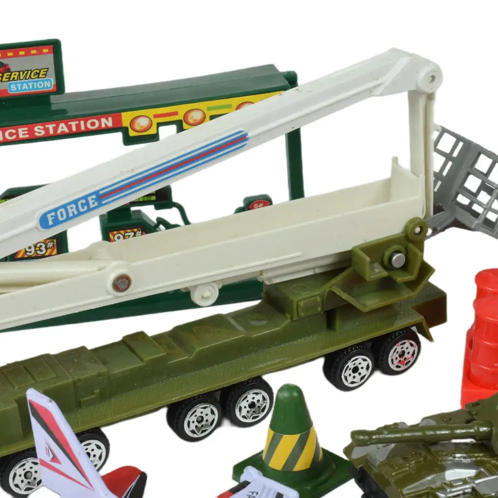 Super Army: Vojenská hračková sada s kovovými vozidlami a lietadlom s otáčacími kolesami v dvoch variantách kép 9