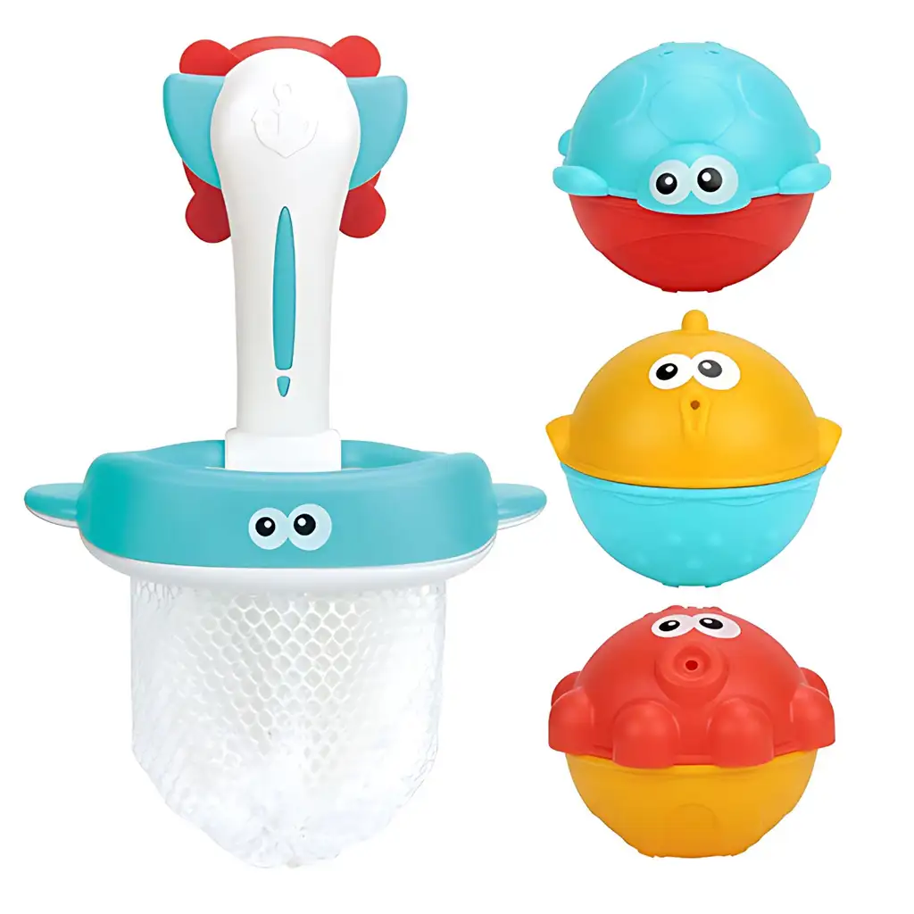 Happy World: Rybárska hra s morskými zvieratami ako kúpeľová hračka kép 2