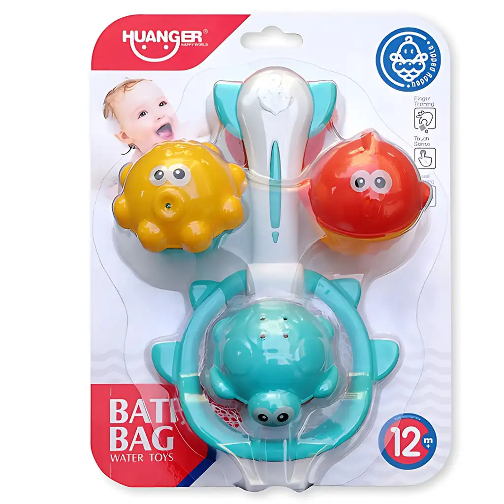 Happy World: Rybárska hra s morskými zvieratami ako kúpeľová hračka kép 3