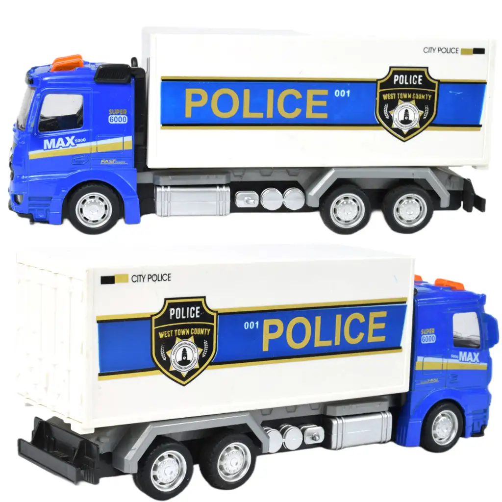 Police Cars: Policajný nákladiak s lietajúcimi kolesami v rôznych variantoch 19cm kép 5