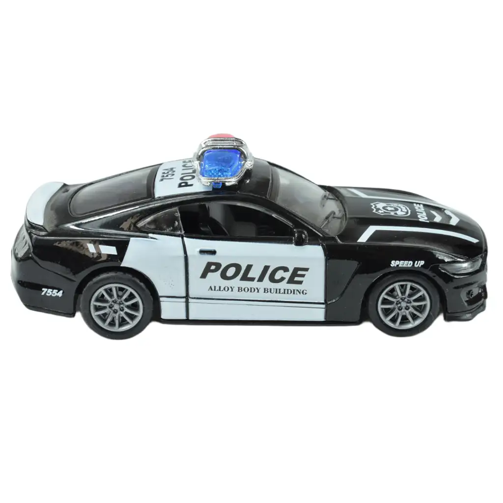 Policejné autá: Kolesové kovové policajné autá v rôznych variantoch 11cm 1ks kép 10