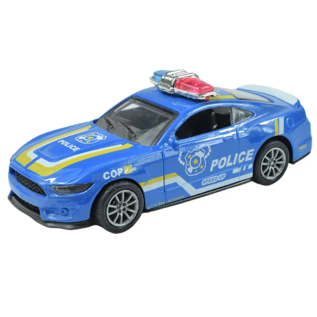 Policejné autá: Kolesové kovové policajné autá v rôznych variantoch 11cm 1ks kép 5