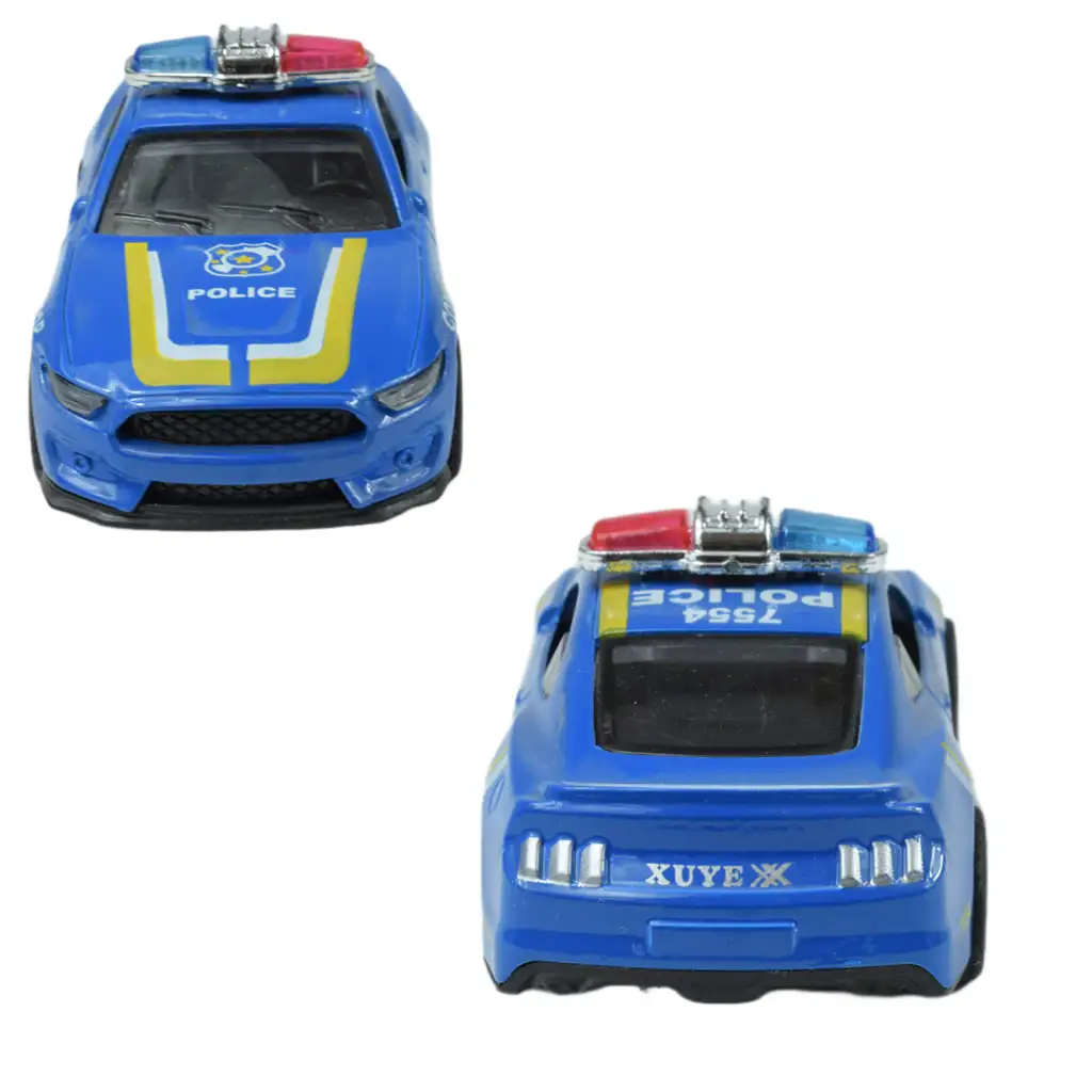 Policejné autá: Kolesové kovové policajné autá v rôznych variantoch 11cm 1ks kép 6