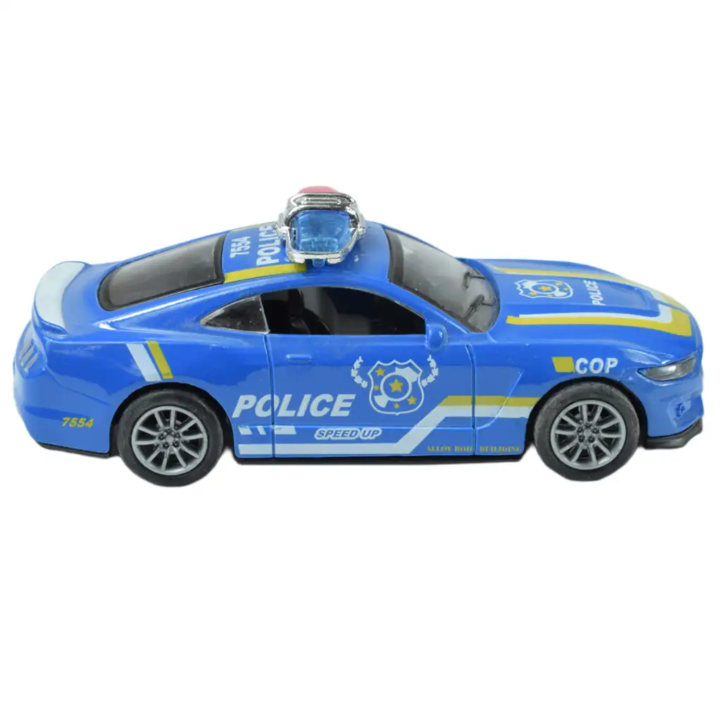 Policejné autá: Kolesové kovové policajné autá v rôznych variantoch 11cm 1ks kép 7