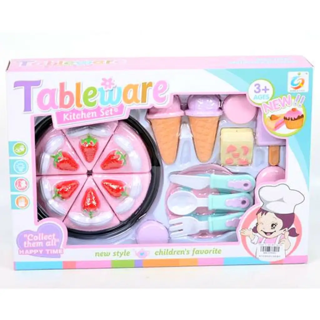 Cukrárenský set s tortou a príslušenstvom