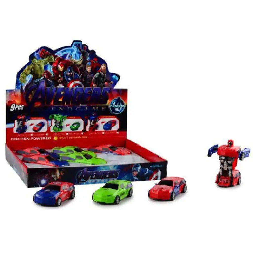 Avengers konvertibilné auto so svetlom 1ks, rôzne druhy
