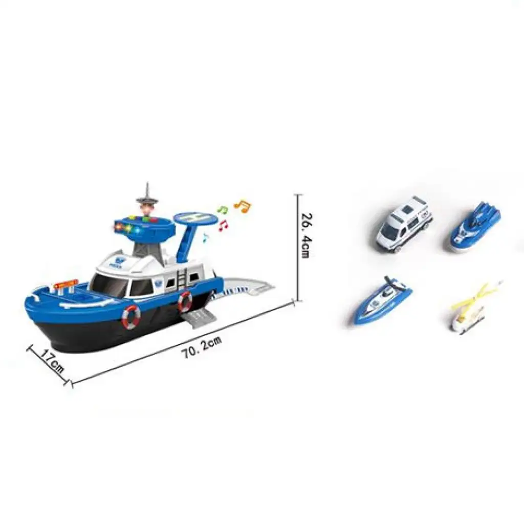 Policajný čln so svetlom a zvukom, s príslušenstvom kép 2