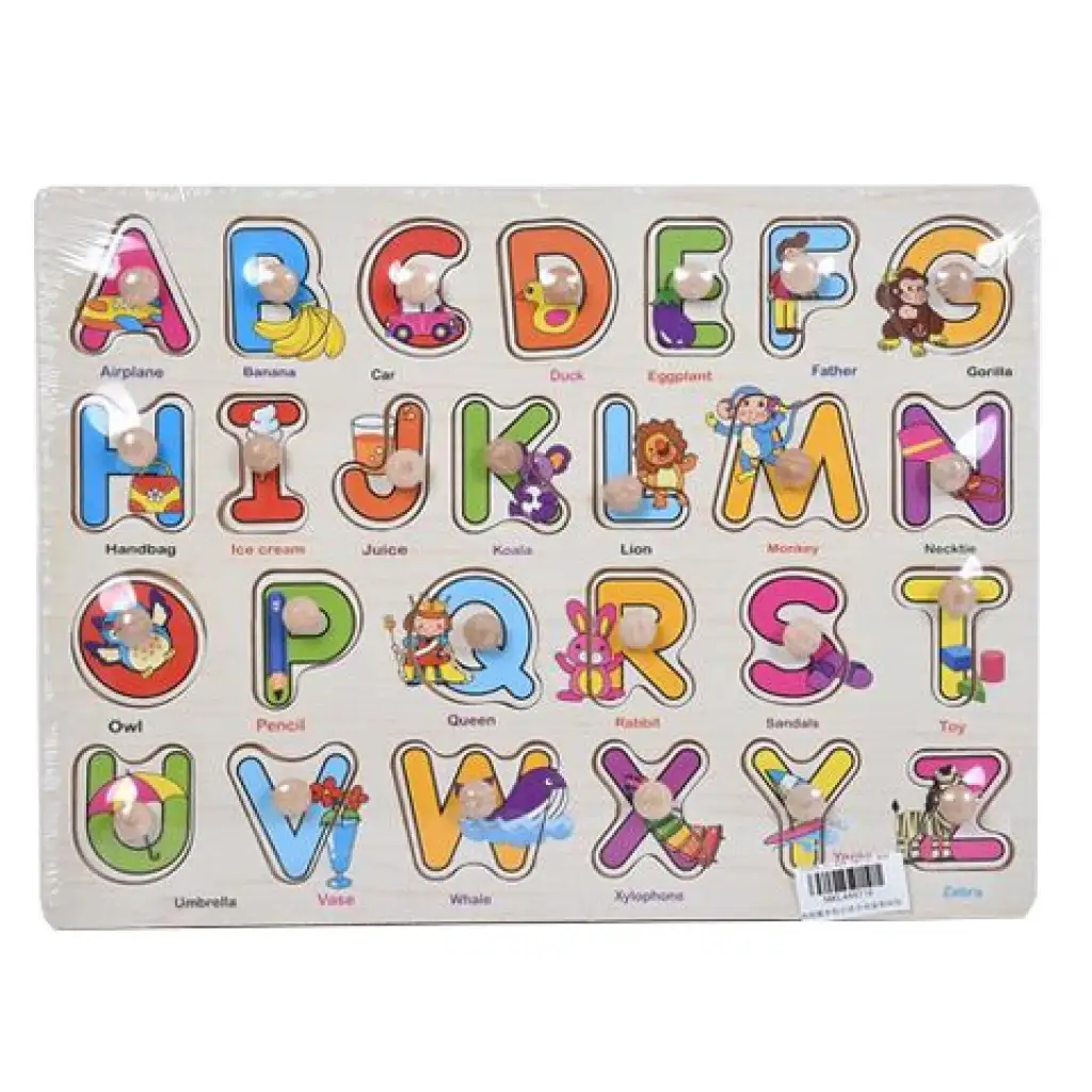 Drevené farebné veľké písmená, vkladačka