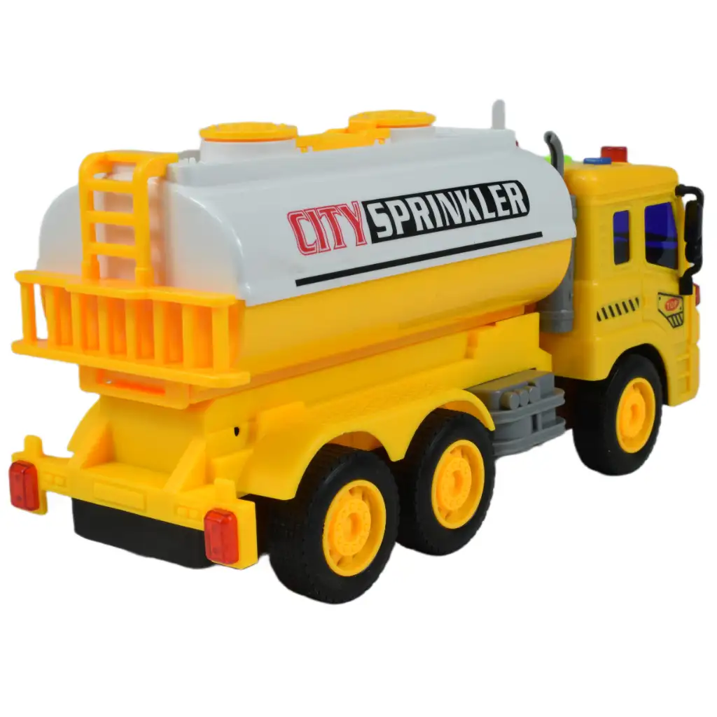 City Truck: Tartályos sárga teherautó fénnyel és hanggal 1/18 kép 4