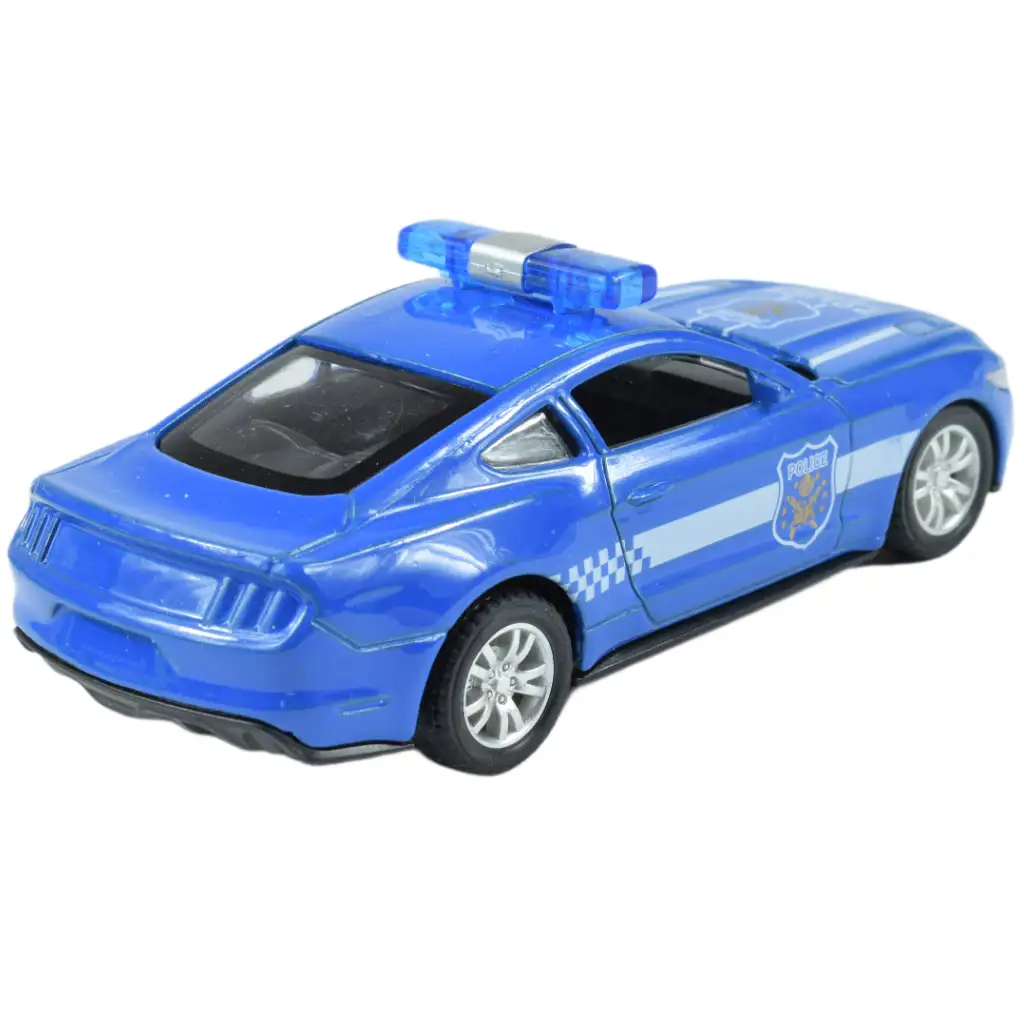 Policejné autá: Spätné oceľové policajné auto v rôznych variantoch 11cm 1ks kép 3