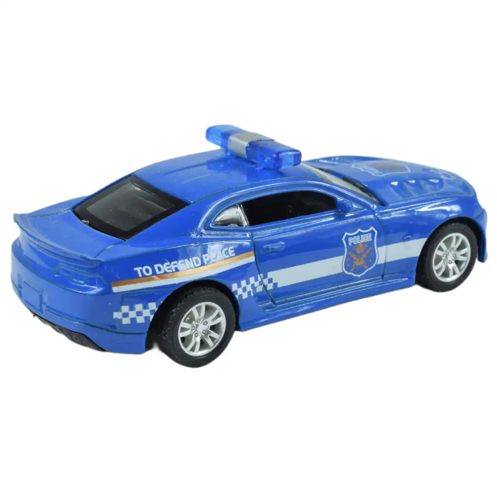 Policejné autá: Spätné oceľové policajné auto v rôznych variantoch 11cm 1ks kép 5