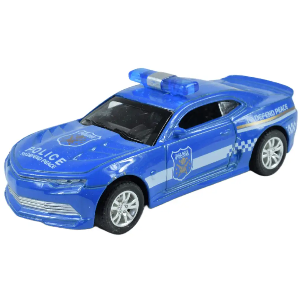 Policejné autá: Spätné oceľové policajné auto v rôznych variantoch 11cm 1ks kép 4