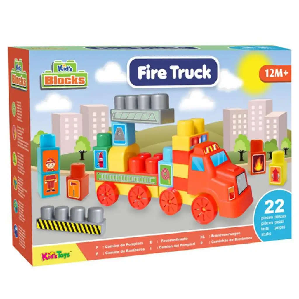 Fire Truck tűzoltós építőkocka szett 22db-os kép 1