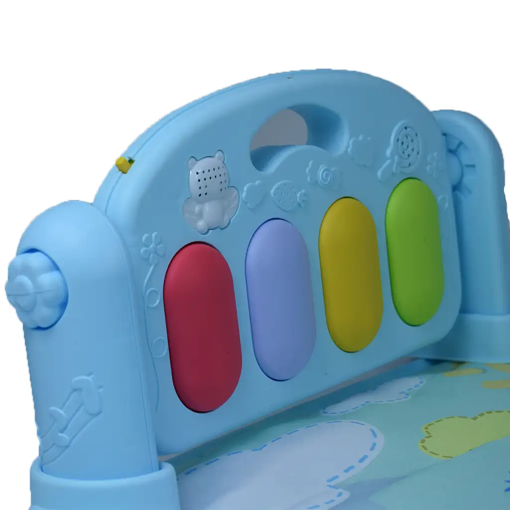 Leví modrý hrací koberec s detským klavírom 64x78cm kép 4