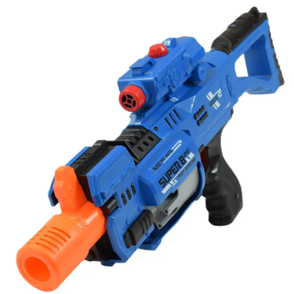 Rapid Launcher: Elektromos forgótáras szivacslövő fegyver 20db tölténnyel 49cm kép 3