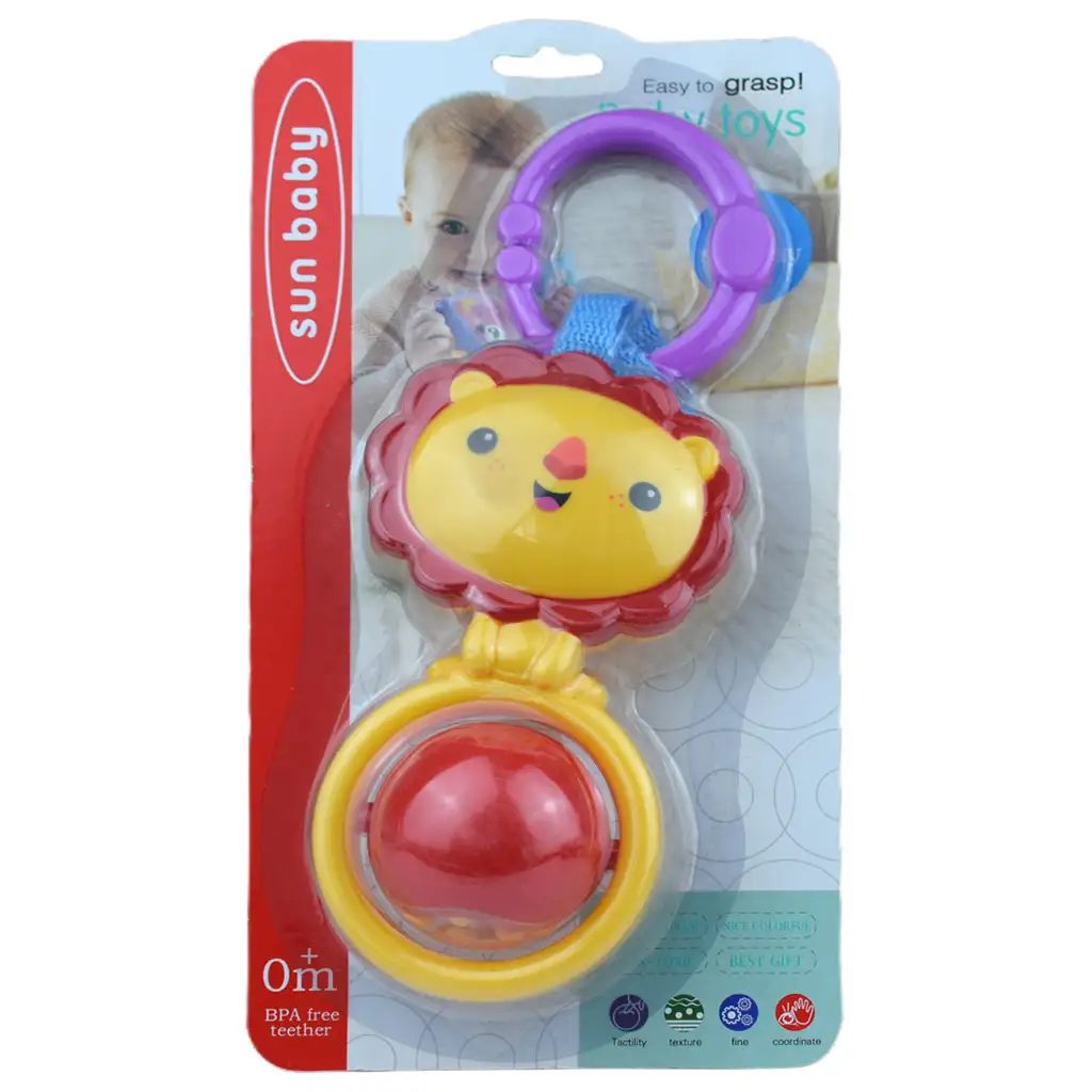 Sun Baby: Veselé levíča s hrkálkou a otáčajúcou sa guľou kép 3