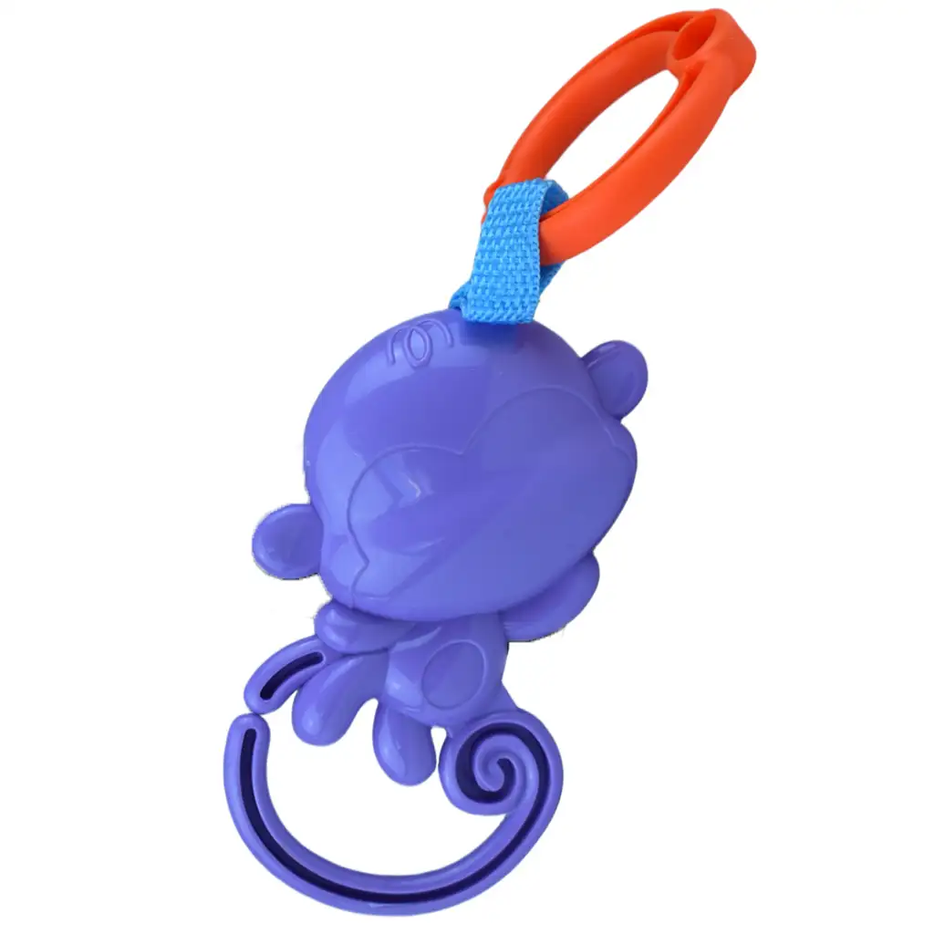 Sun Baby: Veselá fialová opica bábika s chrastítkom kép 3