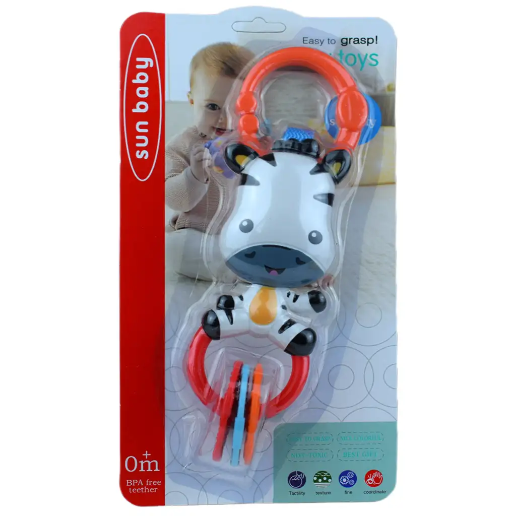 Sun Baby: Veselá zebra bábika s chrastítkom kép 4