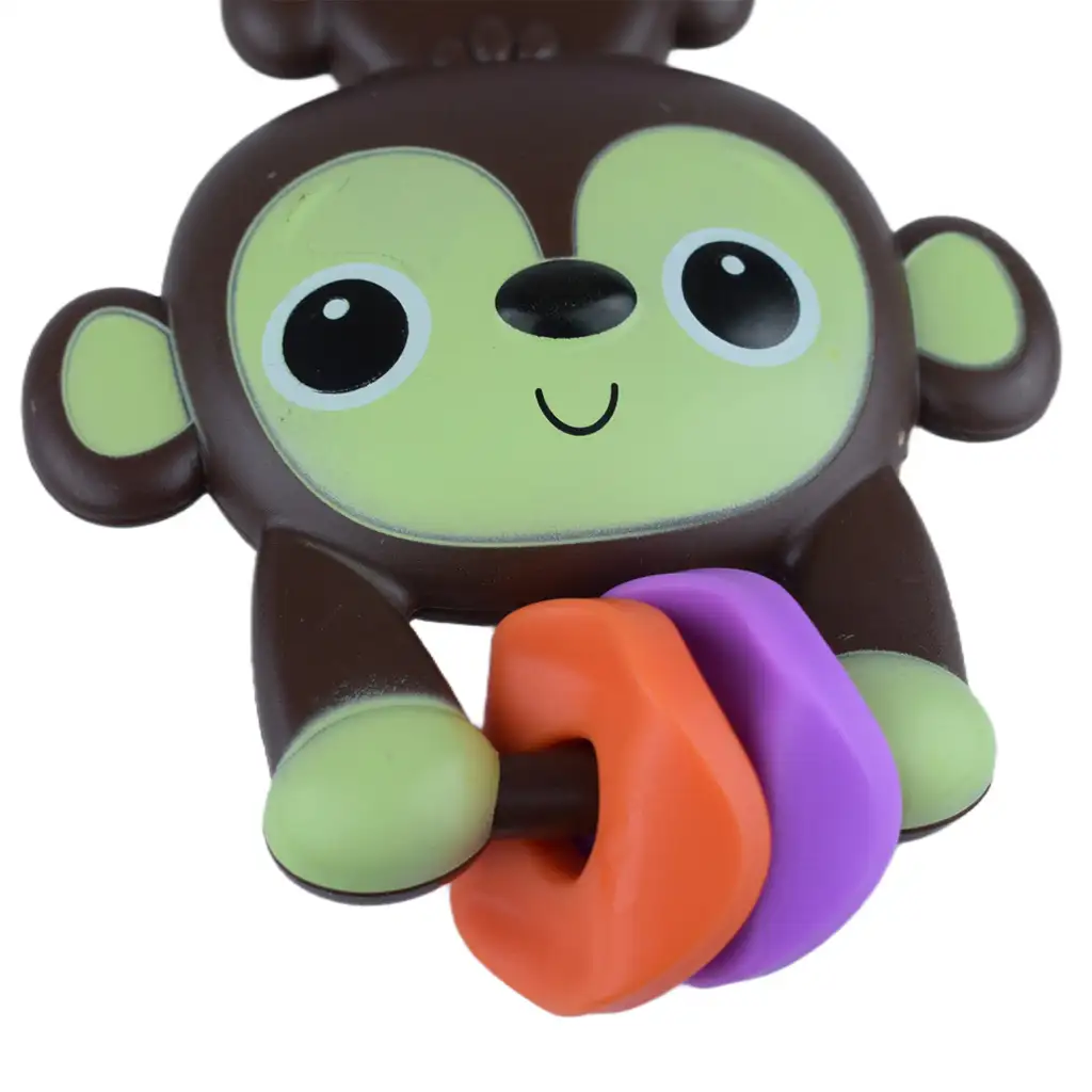 Sun Baby: Veselá hnedá opica BPA free detská hračka kép 3