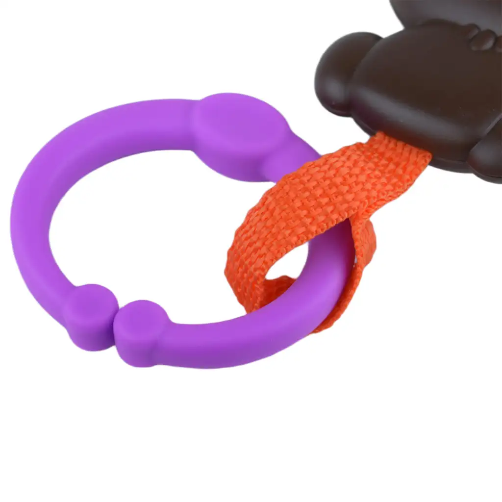 Sun Baby: Veselá hnedá opica BPA free detská hračka kép 4