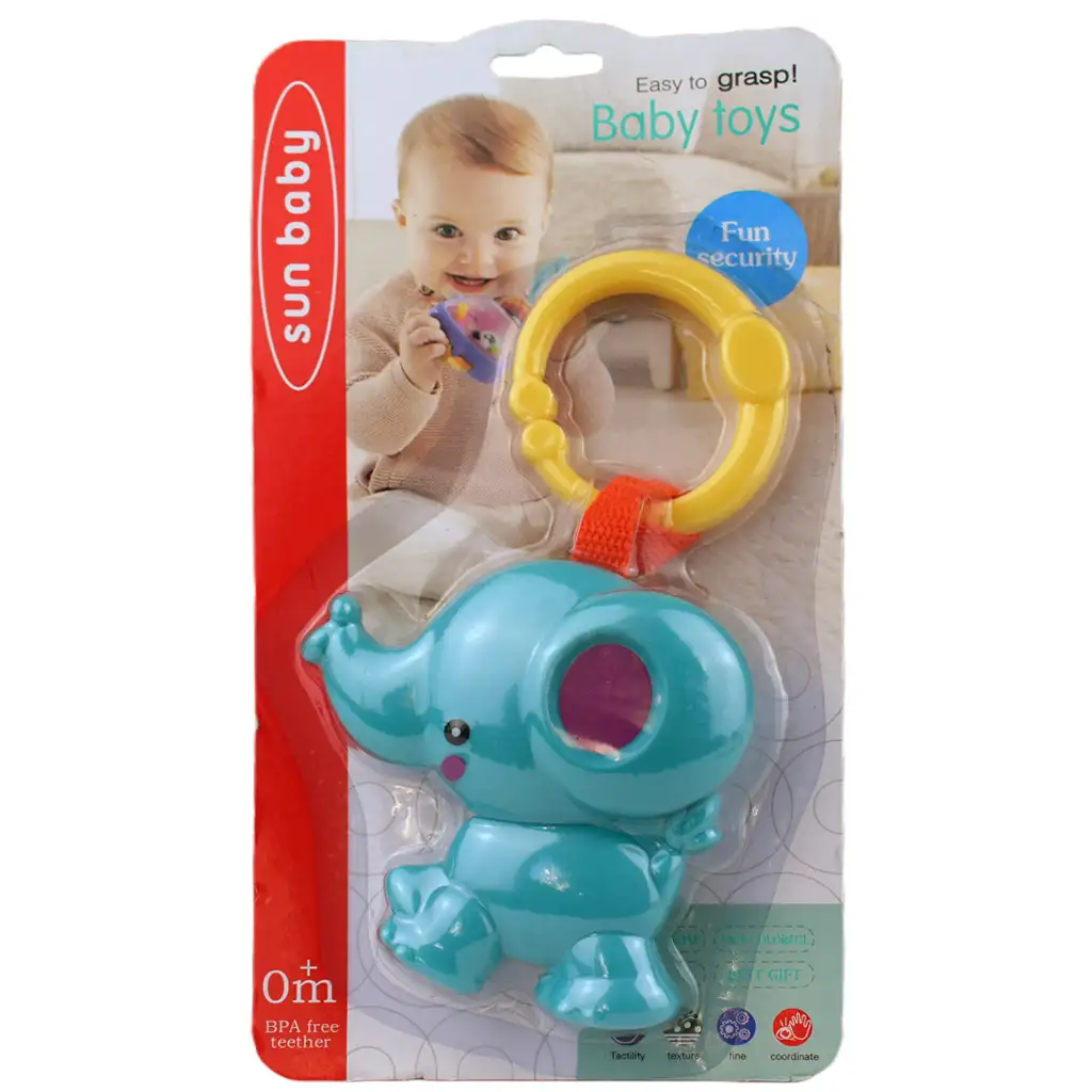 Sun Baby: Veselý modrý sloník pre bábätko kép 4