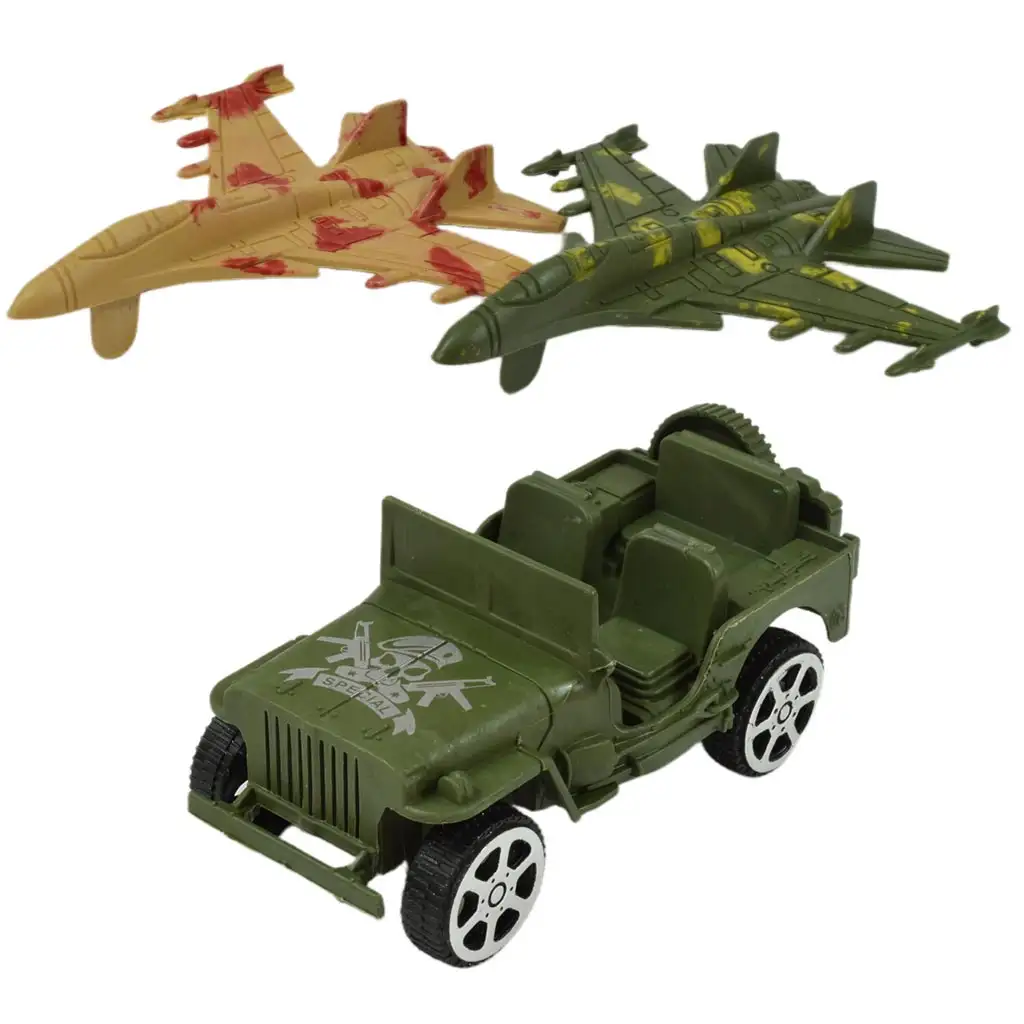 Military Set: Nagy katonai játékszett járművekkel és katona figurákkal kép 2