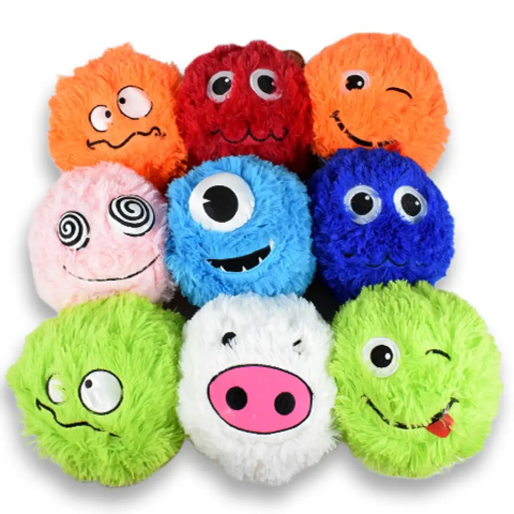 Fuzzy Monsters szőrös plüss labda többféle változatban 23cm kép 1