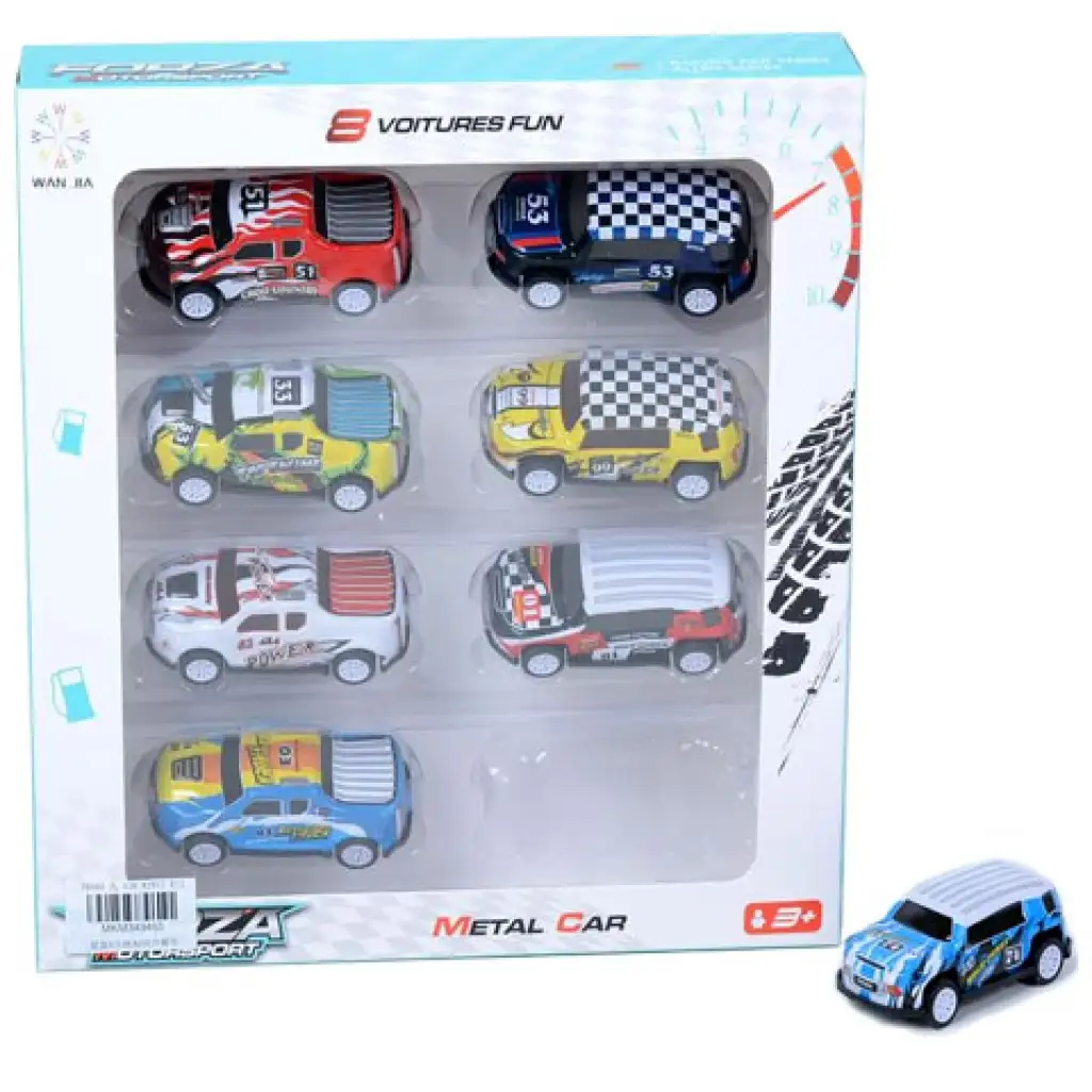 Forza Motorsport 8 dielny set zaťahovacích autíčok