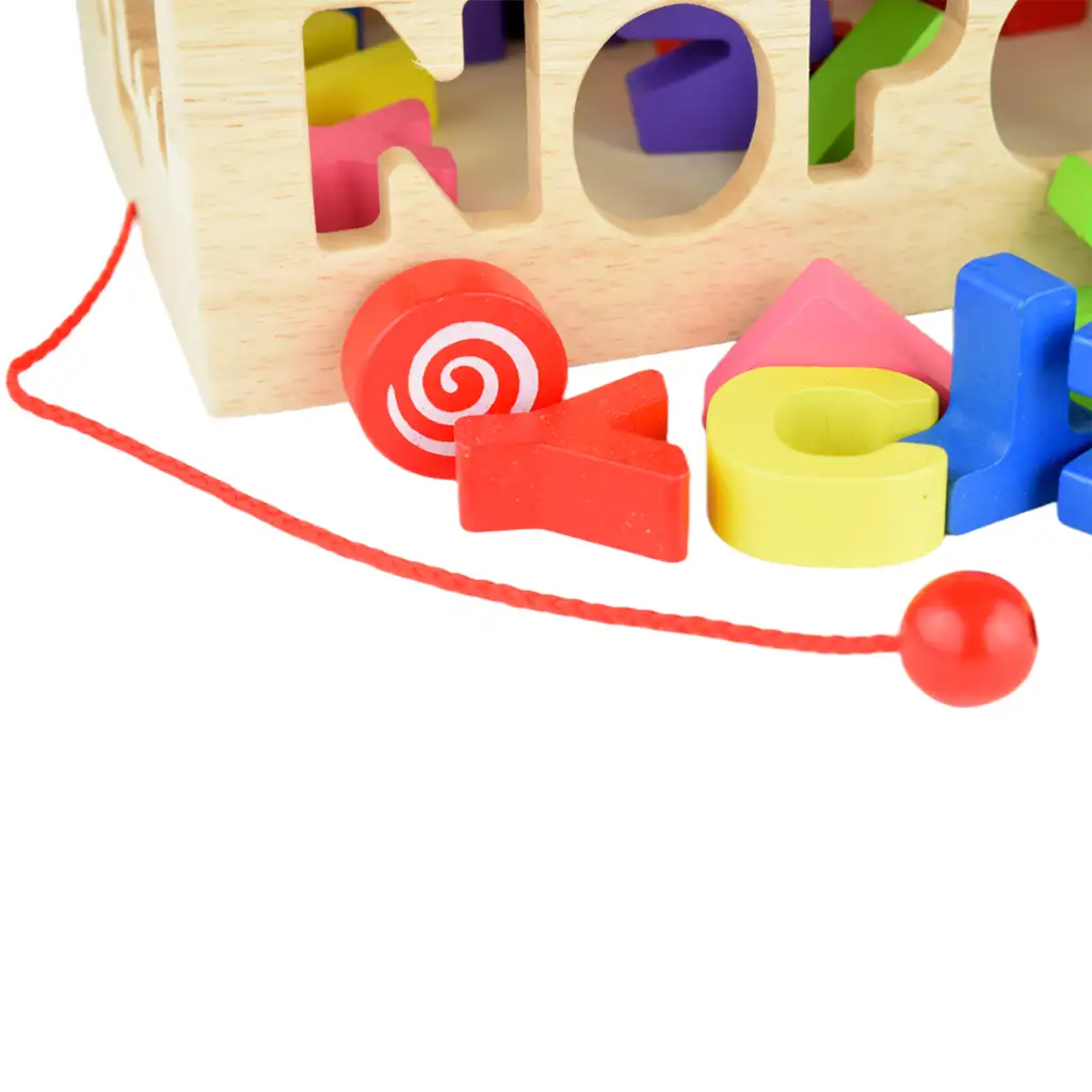 Beilaluna: Drevený tvarový sorter s písmenami na ťahanie kép 5