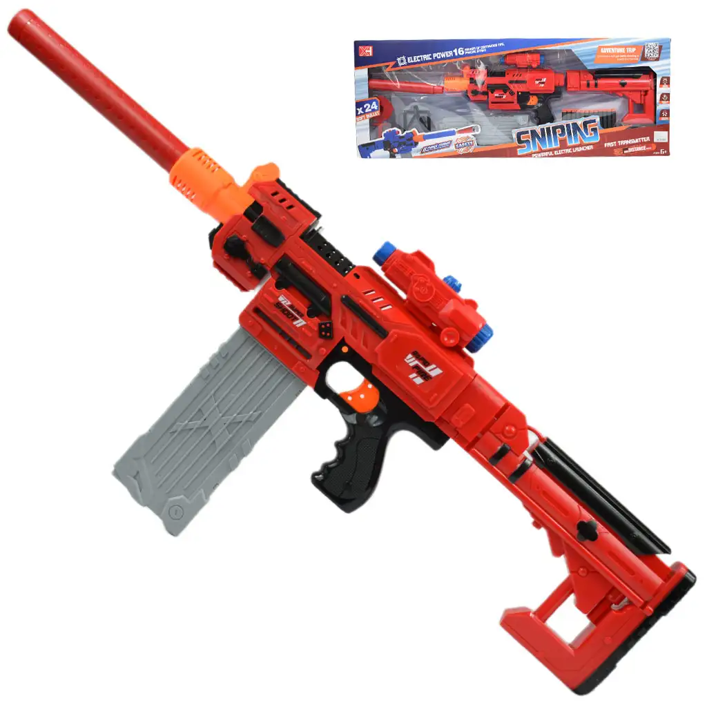 Sniping: Elektromos átalakítható óriás szivacslövő fegyver töltényekkel és céltáblával 79cm kép 1