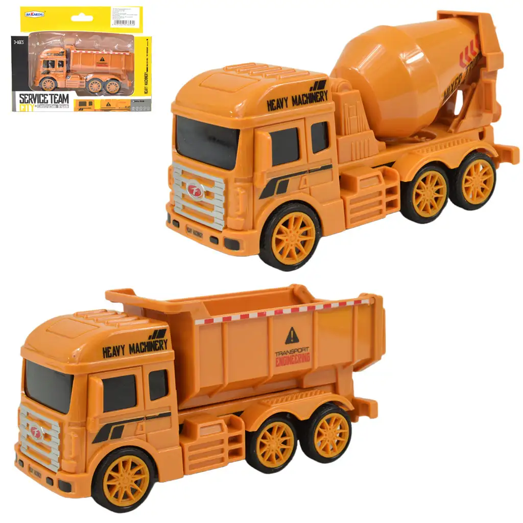 Service Team: Stavebné nákladné auto, pracovný stroj v dvocch variantoch