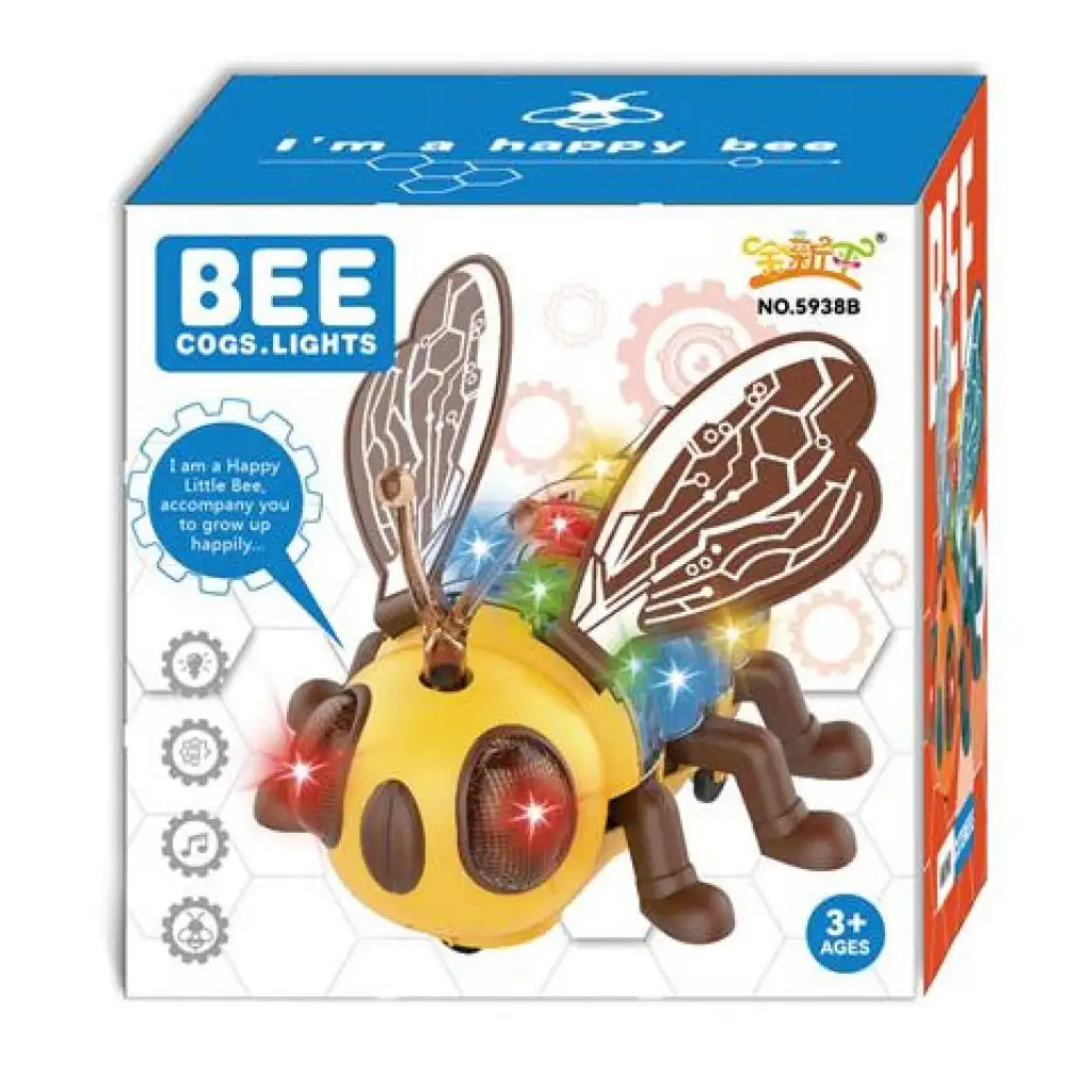 Bee a boldog méhecske fénnyel és mozgó funkcióval 17cm kép 1