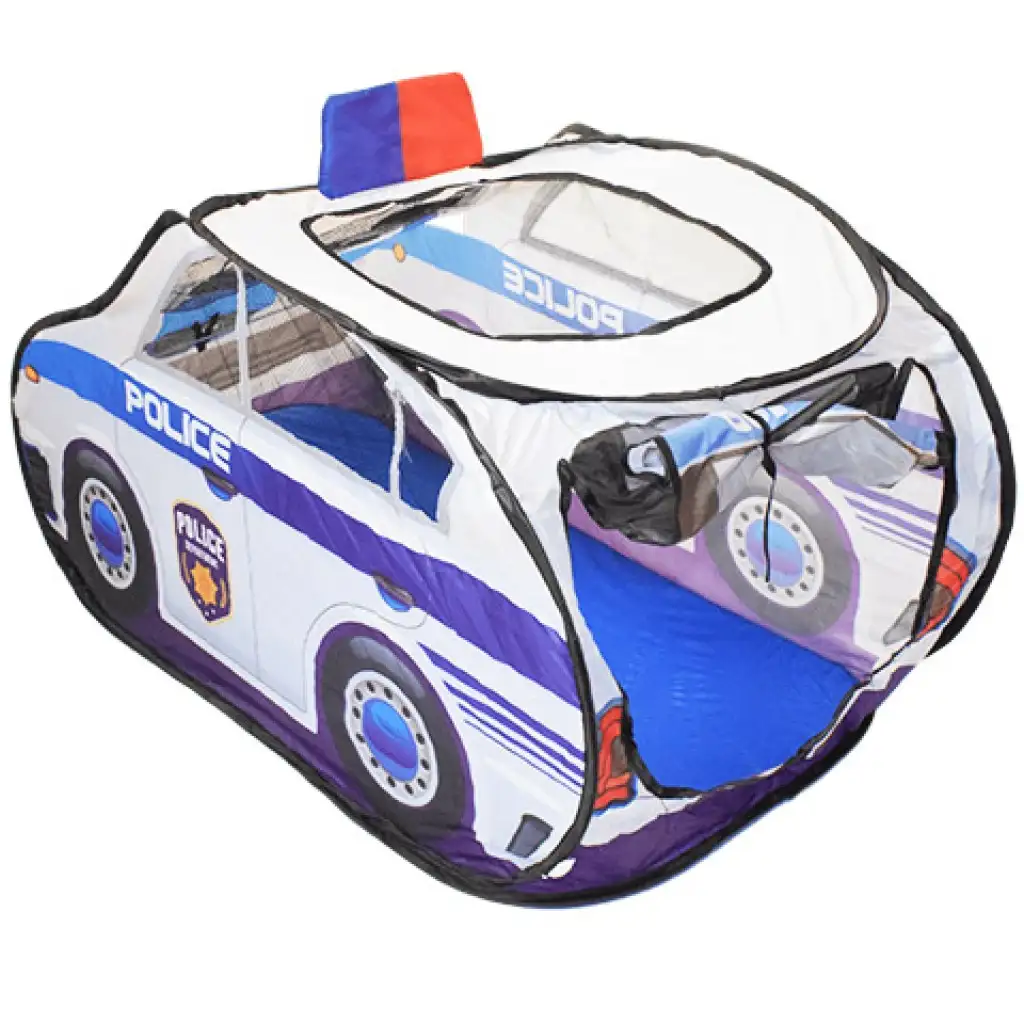 Hrací stan pre policajné auto s sieťovanými oknami 99x50x50cm kép 2
