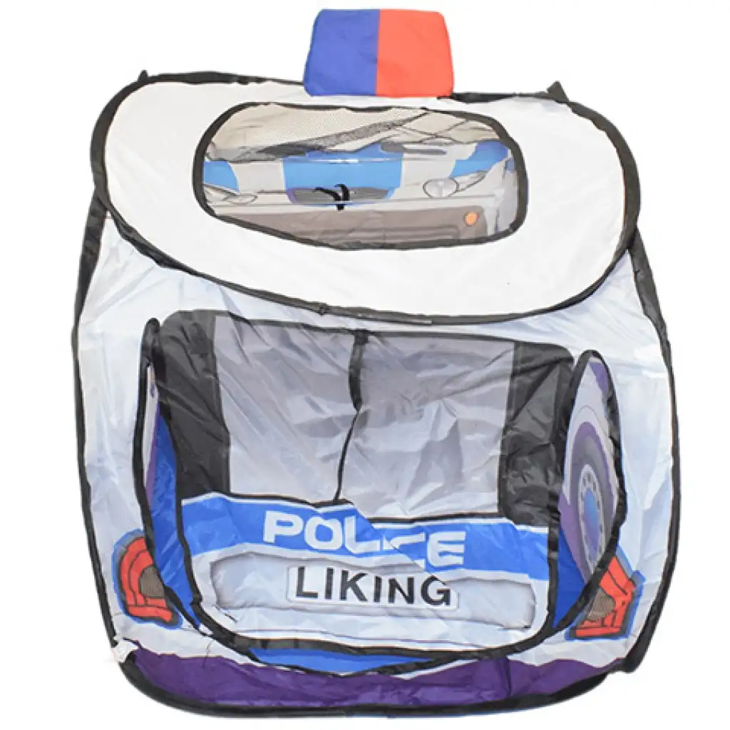 Hrací stan pre policajné auto s sieťovanými oknami 99x50x50cm kép 3