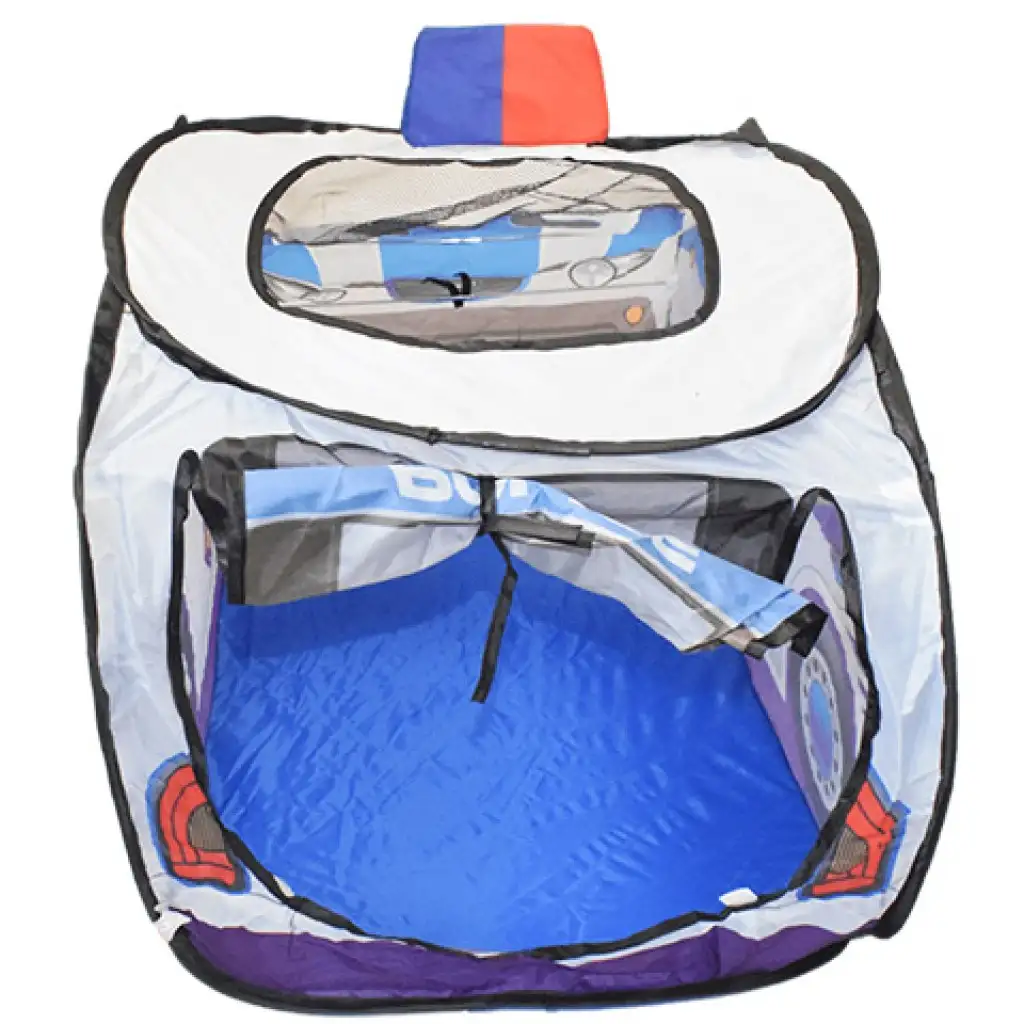 Hrací stan pre policajné auto s sieťovanými oknami 99x50x50cm kép 4