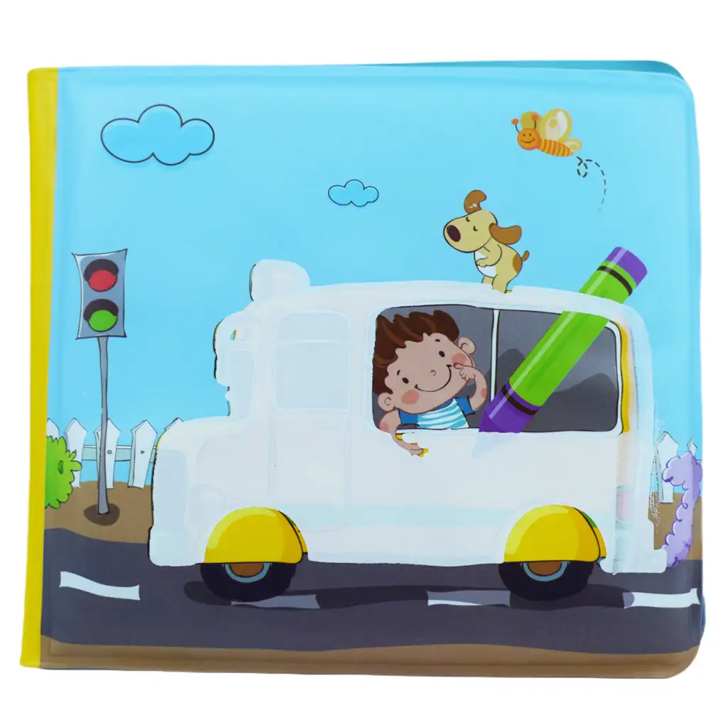 Detská kniha: Vozidlá mäkká kniha na čmáranie 14x13cm kép 2