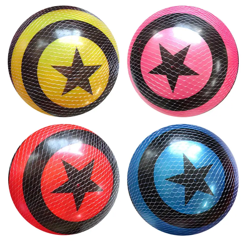Gumová lopta s veľkým hviezdnym vzorom 23cm v rôznych variantoch