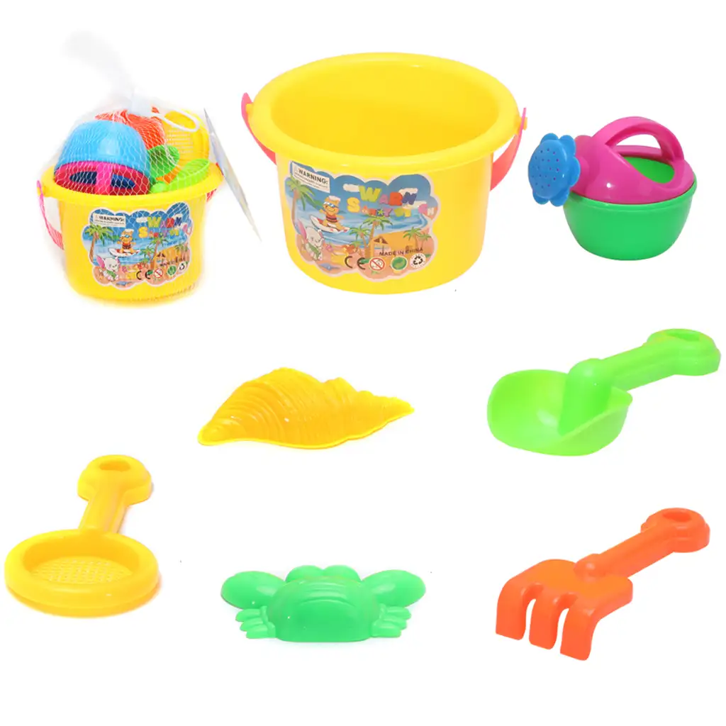 7-dielna sada na pieskovisko s vedrom