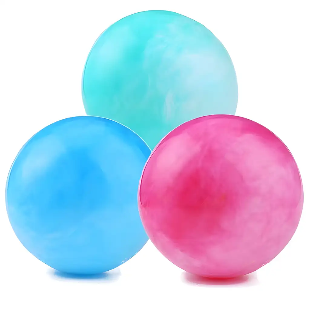 Mramorový vzor gumených loptičiek v rôznych variantoch, 23 cm.